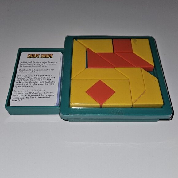 MISSING PIECE Shape by Shape Binary Arts Puzzle Game 60 Cards Travel Case AS IS - Picture 1 of 8